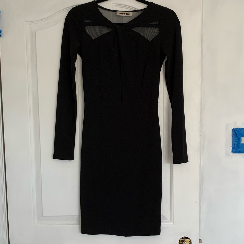 Mesh Black Bodycon Dress